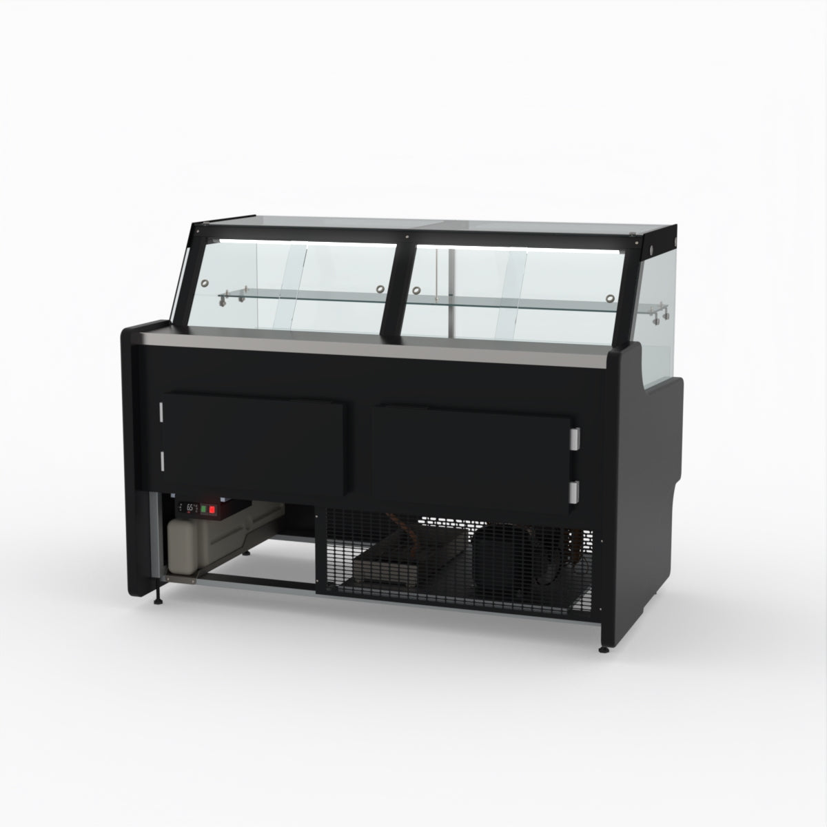 1.5 Meter Deli Showcase Glass Display Case - Commercial Refrigerated Food Display for Bakery, Deli, and Supermarket Use