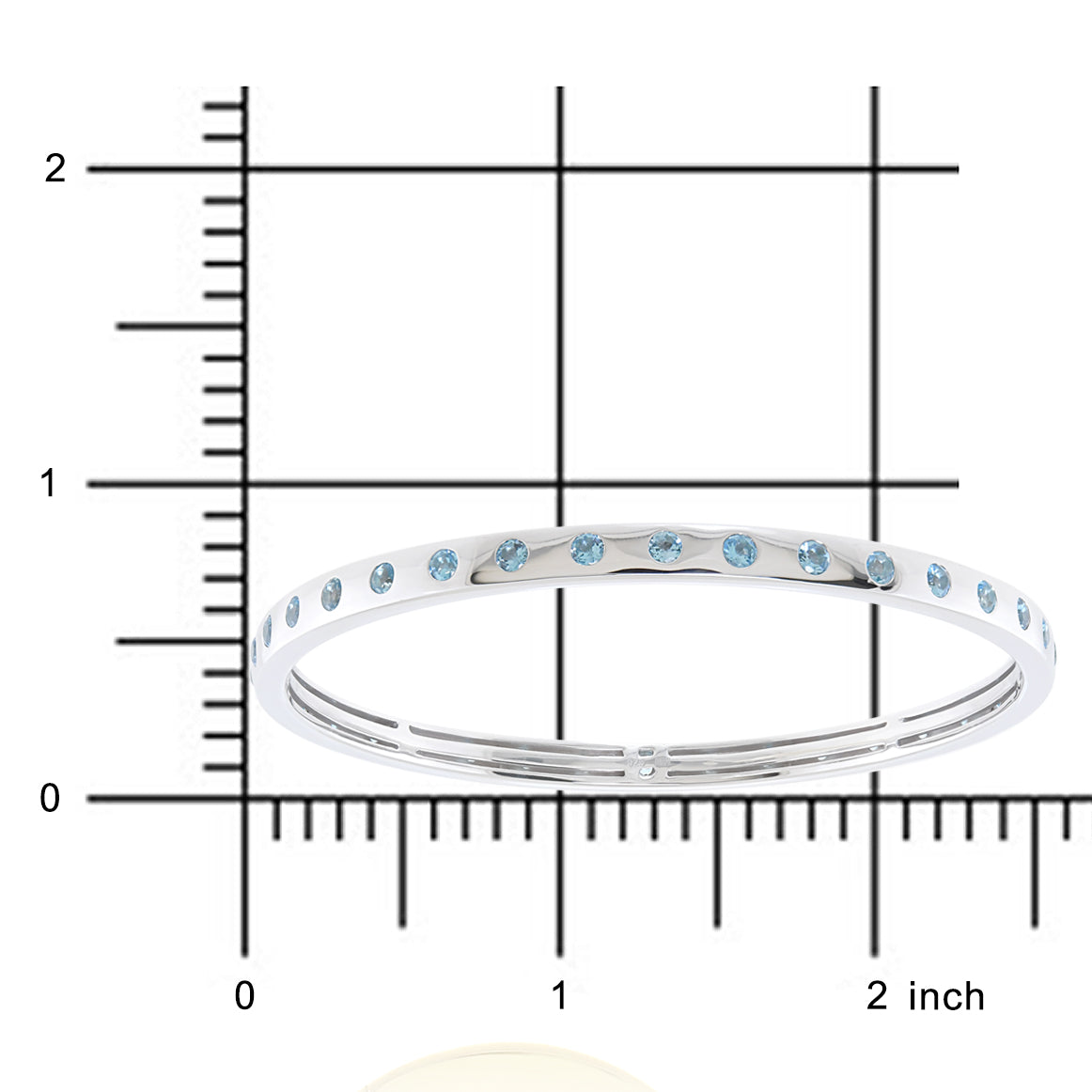 Bella Bangle in Swiss Blue Topaz - Elegant Sterling Silver Bracelet for Women | Perfect for Weddings, Parties & Everyday Wear