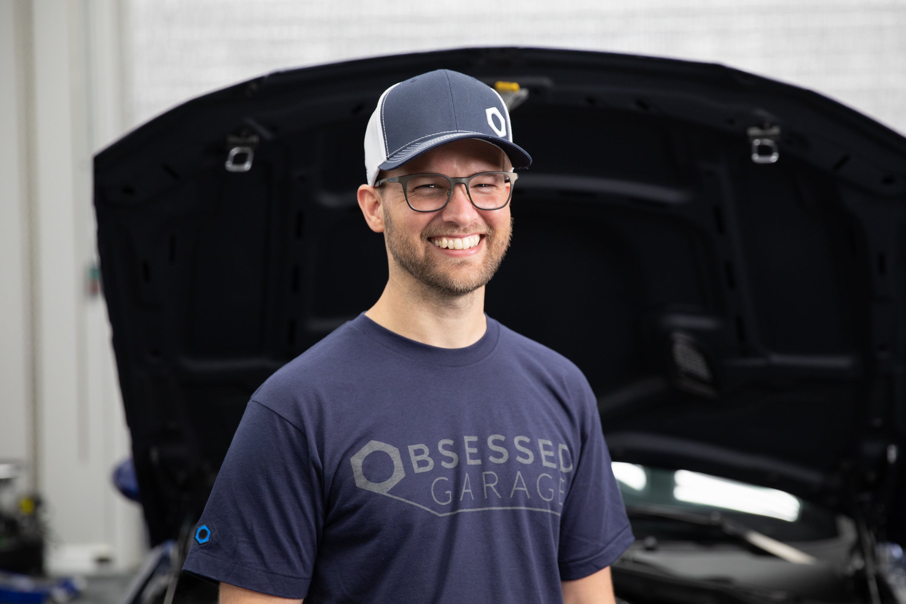 Obsessed Garage Logo T-Shirt - Premium Cotton Unisex Tee for Car Enthusiasts - Perfect for Car Shows, Meetups & Casual Wear