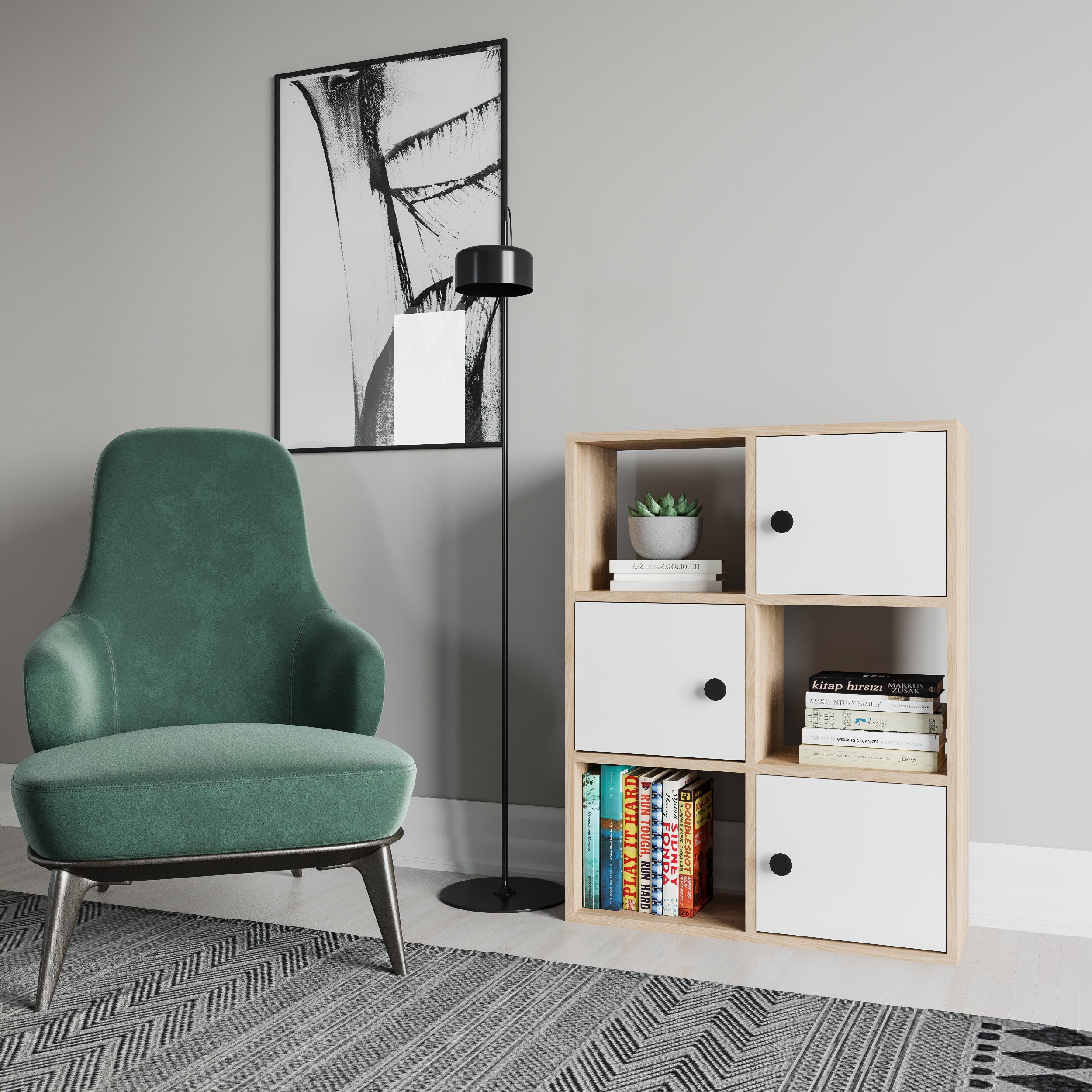 Tilton Bookcase - Modern Wooden Bookshelf for Home & Office Storage | Perfect for Living Room, Bedroom & Study Organization