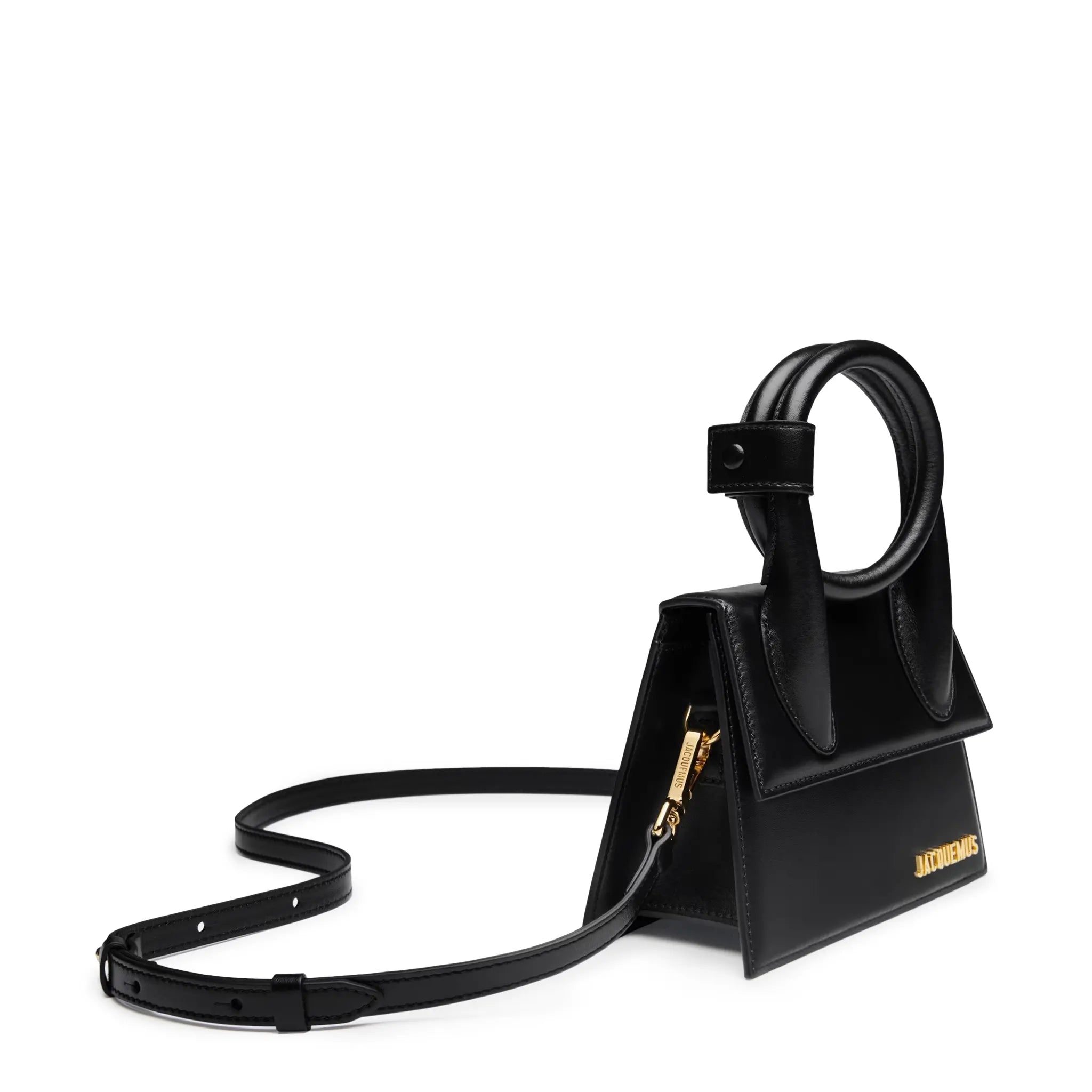Jacquemus Le Chiquito Noeud Coiled Leather Black Handbag for Women | Luxury Designer Shoulder Bag | Perfect for Evening Parties, Date Nights & Special Occasions