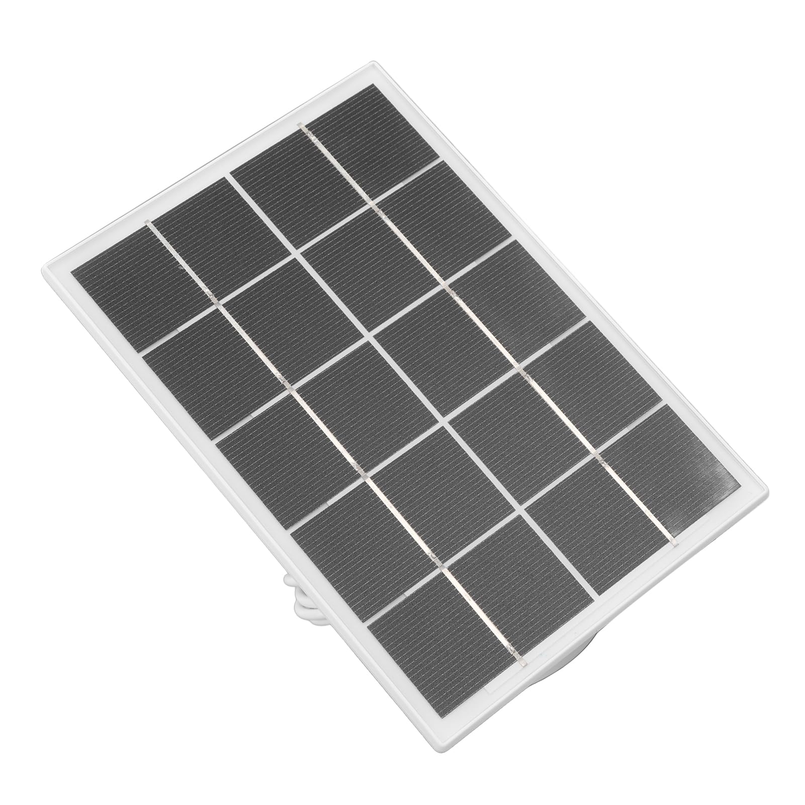Best Solar Charger Panel 3W 5V Monocrystalline - Portable Solar Power Bank for Android Phones, Security Cameras & Outdoor Devices - Perfect for Camping, Hiking & Emergency Power Backup (White)