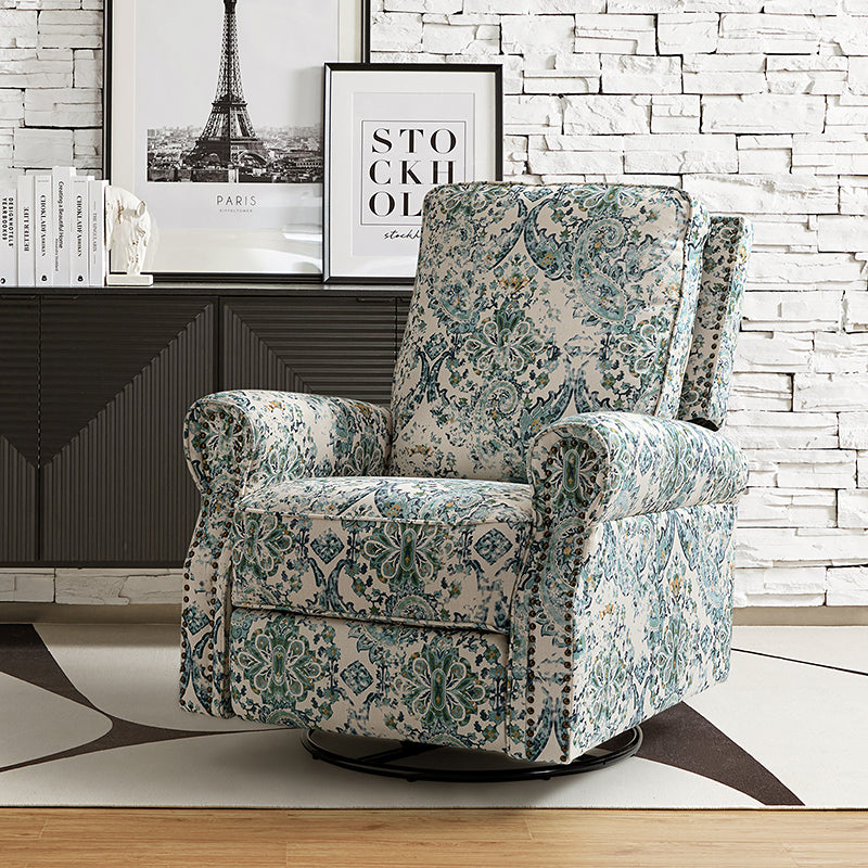 Comfortable Nikola Swivel Glider Recliner Chair - 360° Rotation & Smooth Gliding Motion - Perfect for Living Room, Nursery, or Home Theater Relaxation