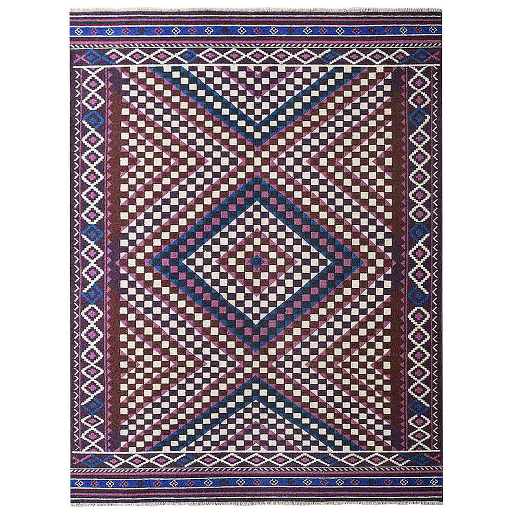 CelestialCascade Hand Knotted Wool Rug - Bohemian Style Area Rug for Living Room, Bedroom & Nursery - Soft & Durable Home Decor
