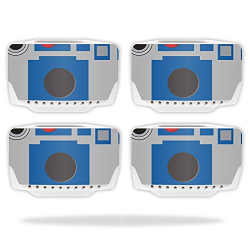 MightySkins Compatible with Blade Chroma Drone Battery (4 Pack) - Protective Wrap Cover Sticker Skins in Cyber Bot Design - Perfect for Drone Enthusiasts and RC Hobbyists