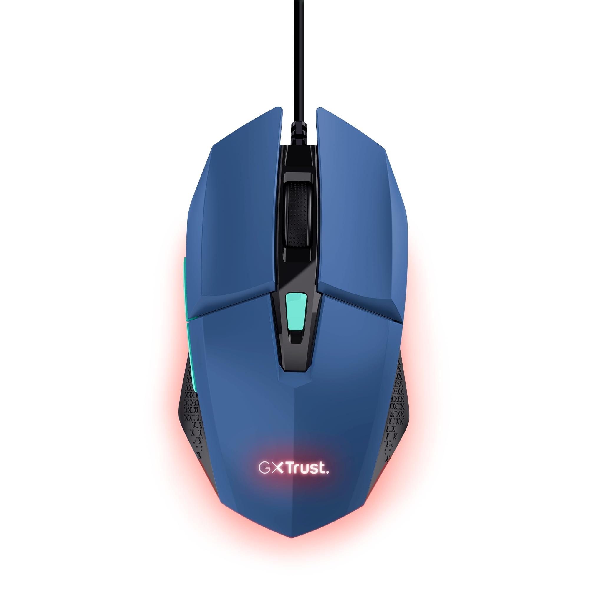 Trust Gaming GXT 109B Felox Gaming Mouse - 6 Programmable Buttons, RGB LED Lighting, 200-6400 DPI Adjustable, 150cm USB Cable, Built-in Software for PC/Laptop (Blue) - Perfect for FPS, MOBA & MMO Gaming
