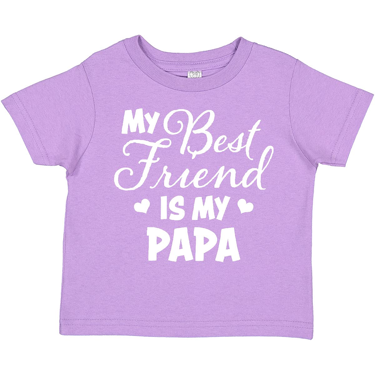 Inktastic My Best Friend is My Papa with Hearts Toddler T-Shirt - Perfect for Father's Day, Family Outings, and Playdates