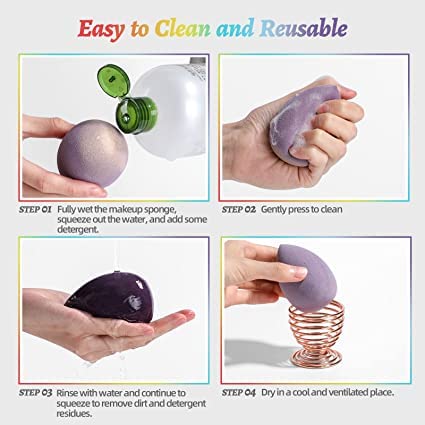 Premium VNZ Makeup Sponge Set - 7 Pcs Beauty Blender with Travel Case | Soft Cosmetic Sponges for Foundation, Concealer & Powder Application | Perfect for Professional Makeup & On-The-Go Touchups