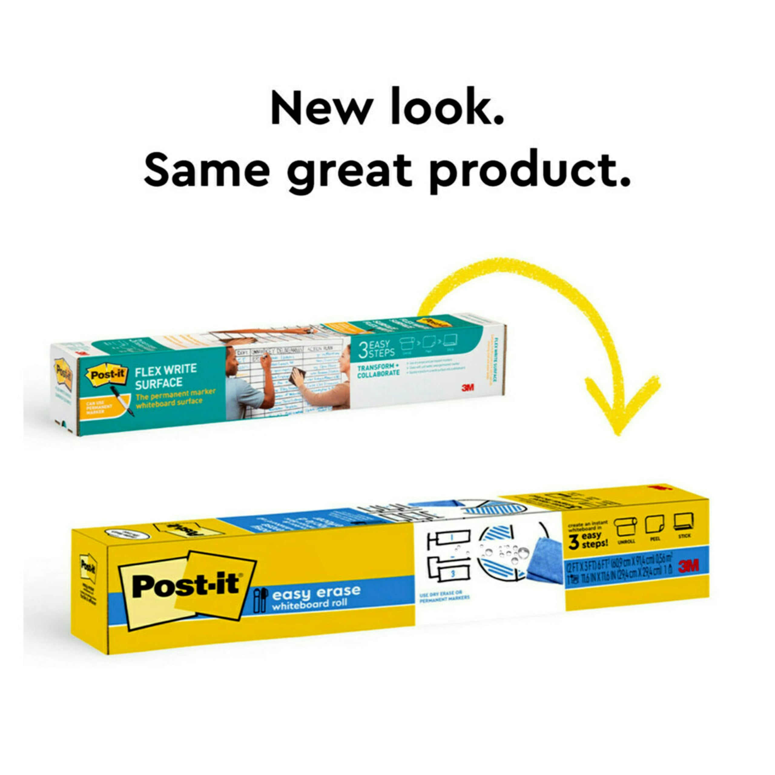 Post-it Easy Erase Permanent Marker Whiteboard Film - 8 ft x 4 ft Dry Erase Surface, Water-Wipeable Markers, Ideal for Office Meetings & Classroom Teaching (EE8x4)