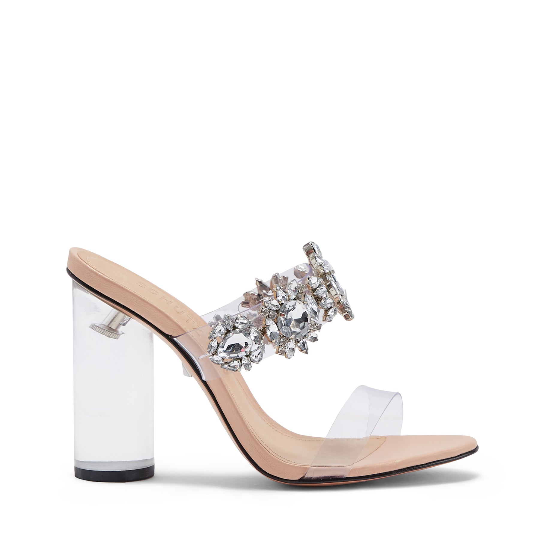 BLANCK F19 Women's High Heel Slide Sandals - Vinyl Straps for Comfort & Style - Perfect for Summer Parties, Weddings & Date Nights