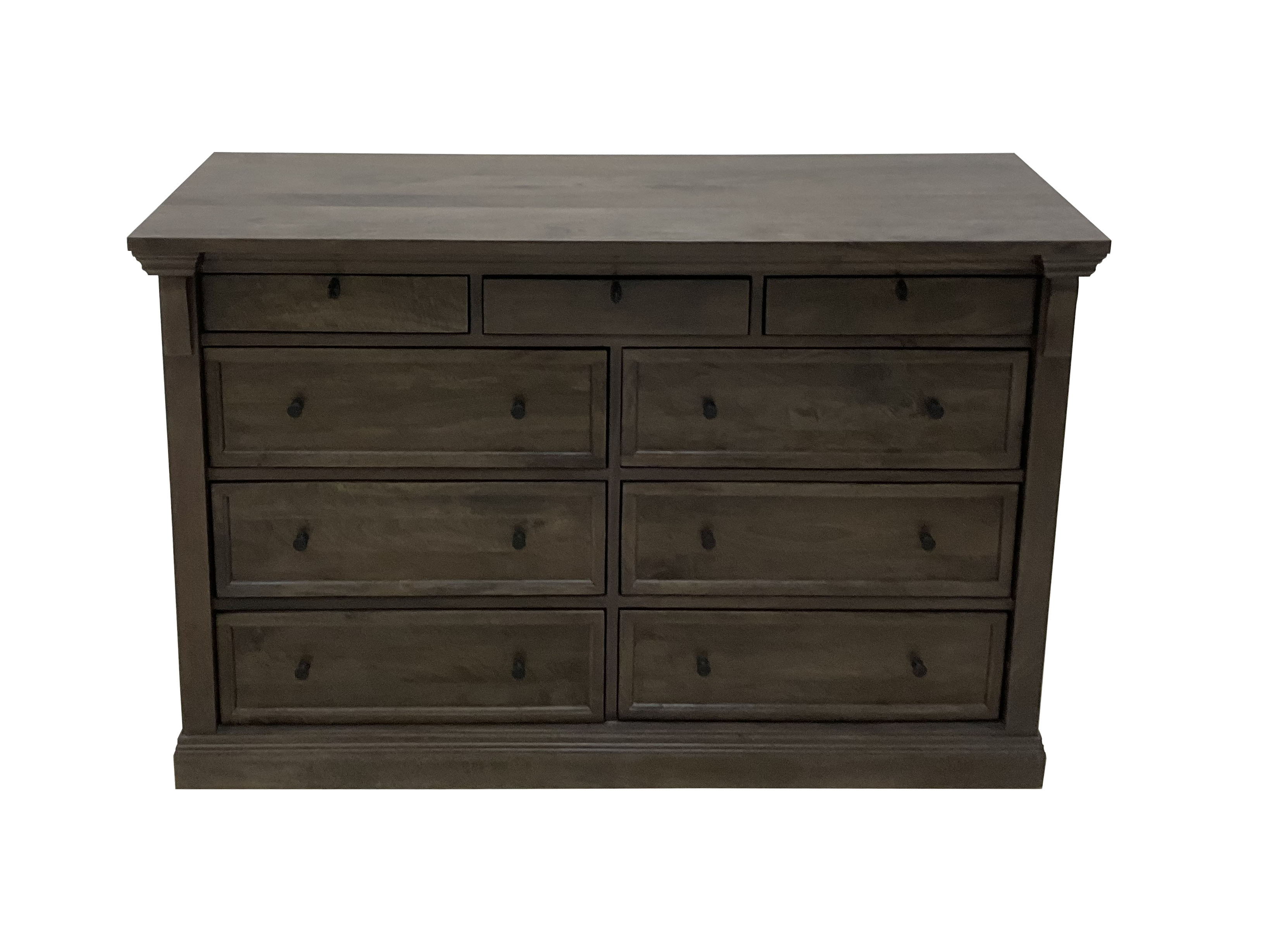 Adelaide 9-Drawer Wood Dresser in Cocoa Brown - Perfect for Bedroom, Living Room & Office Storage