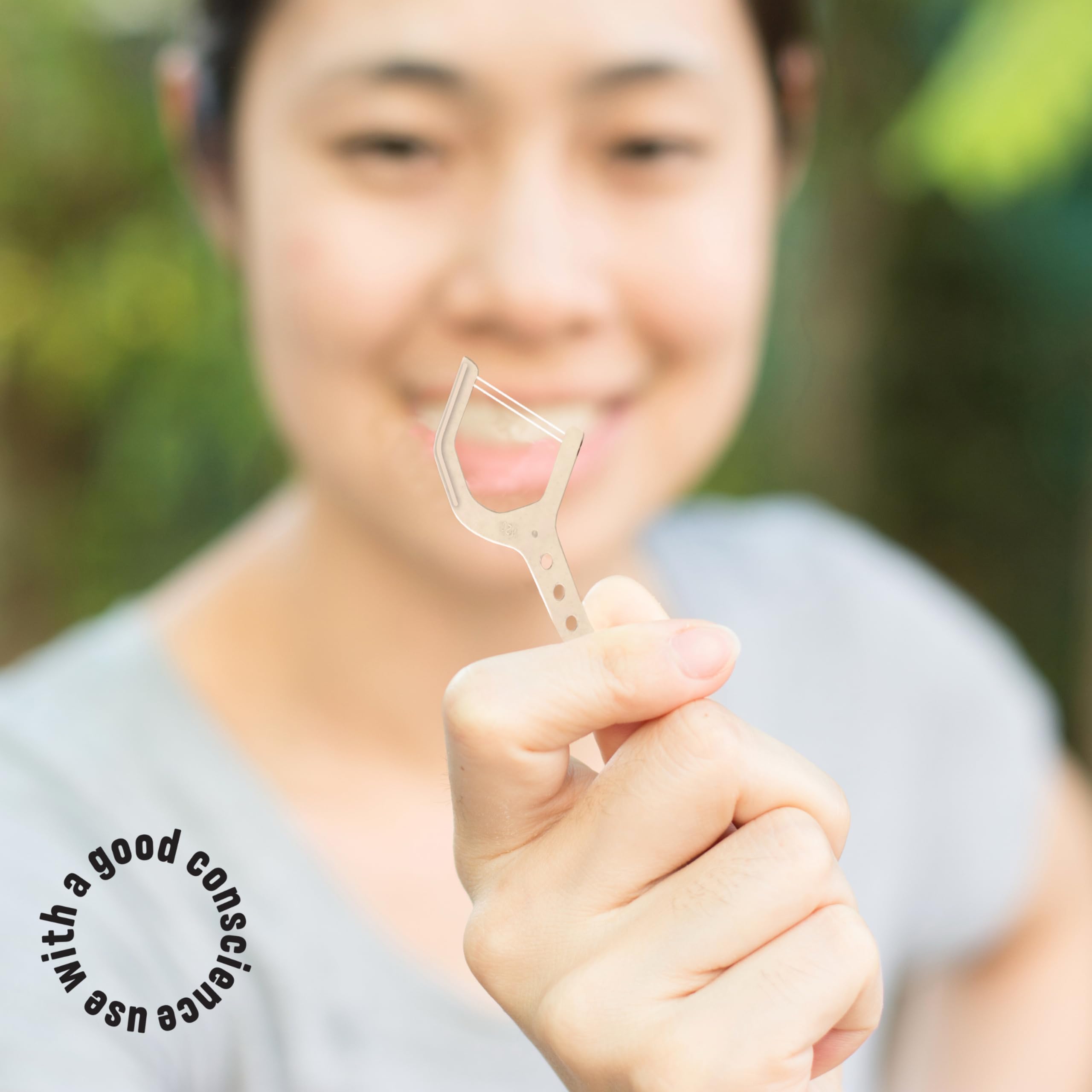Eco-Friendly Biodegradable Dental Floss Picks (100 Count) - Natural Bamboo, Vegan, Sustainable & Reusable Teeth Cleaning Flossers - Plant-Based, Non-Toxic & Shred-Resistant for Healthy Gums - Perfect for Travel, Home & Office Oral Care