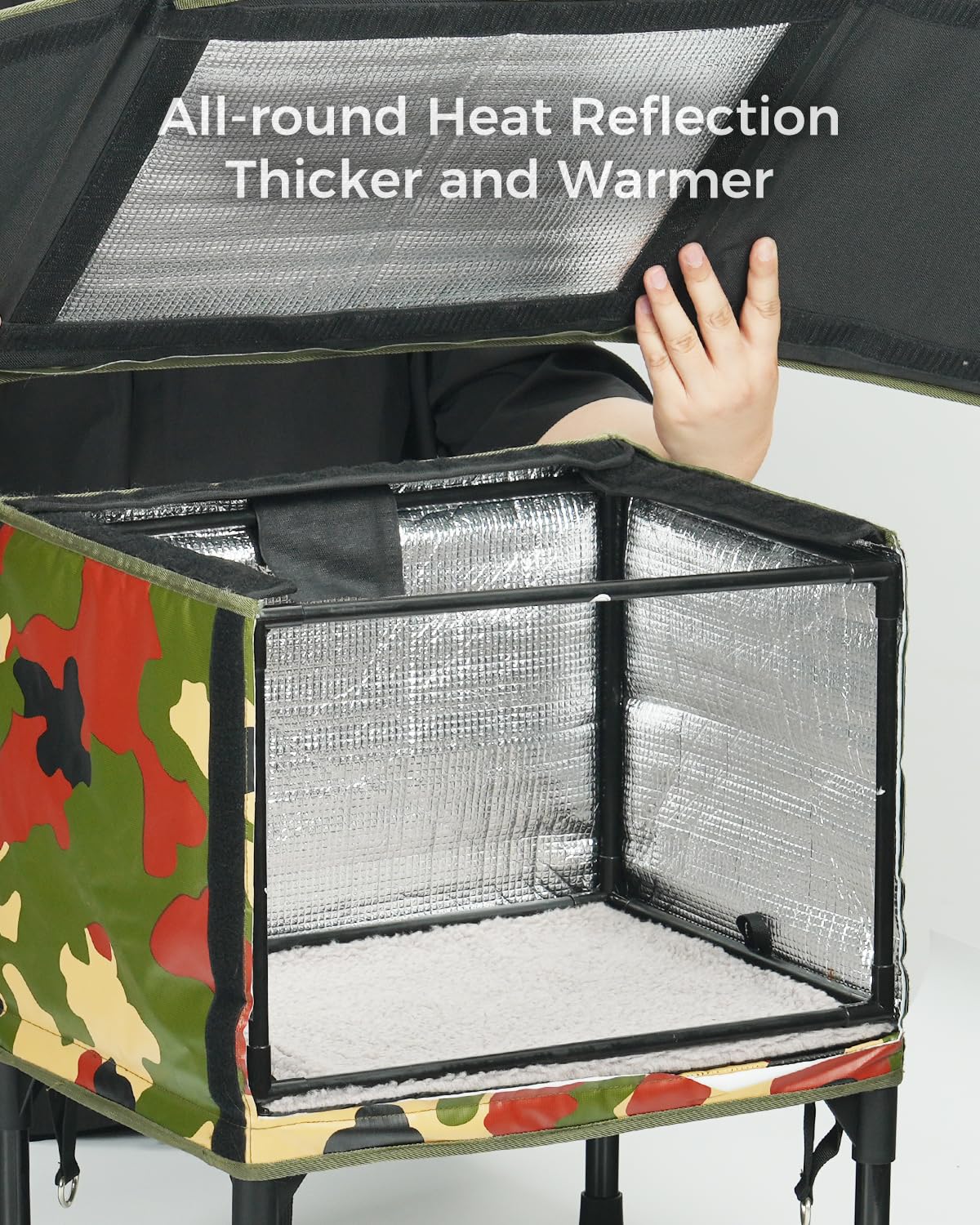 Heated Outdoor Cat House - 100% Waterproof & Insulated Winter Shelter with Heating Pad for Stray, Feral & Community Cats - Durable & Indestructible Design for Cold Weather - Perfect for Backyards, Garages & Outdoor Use