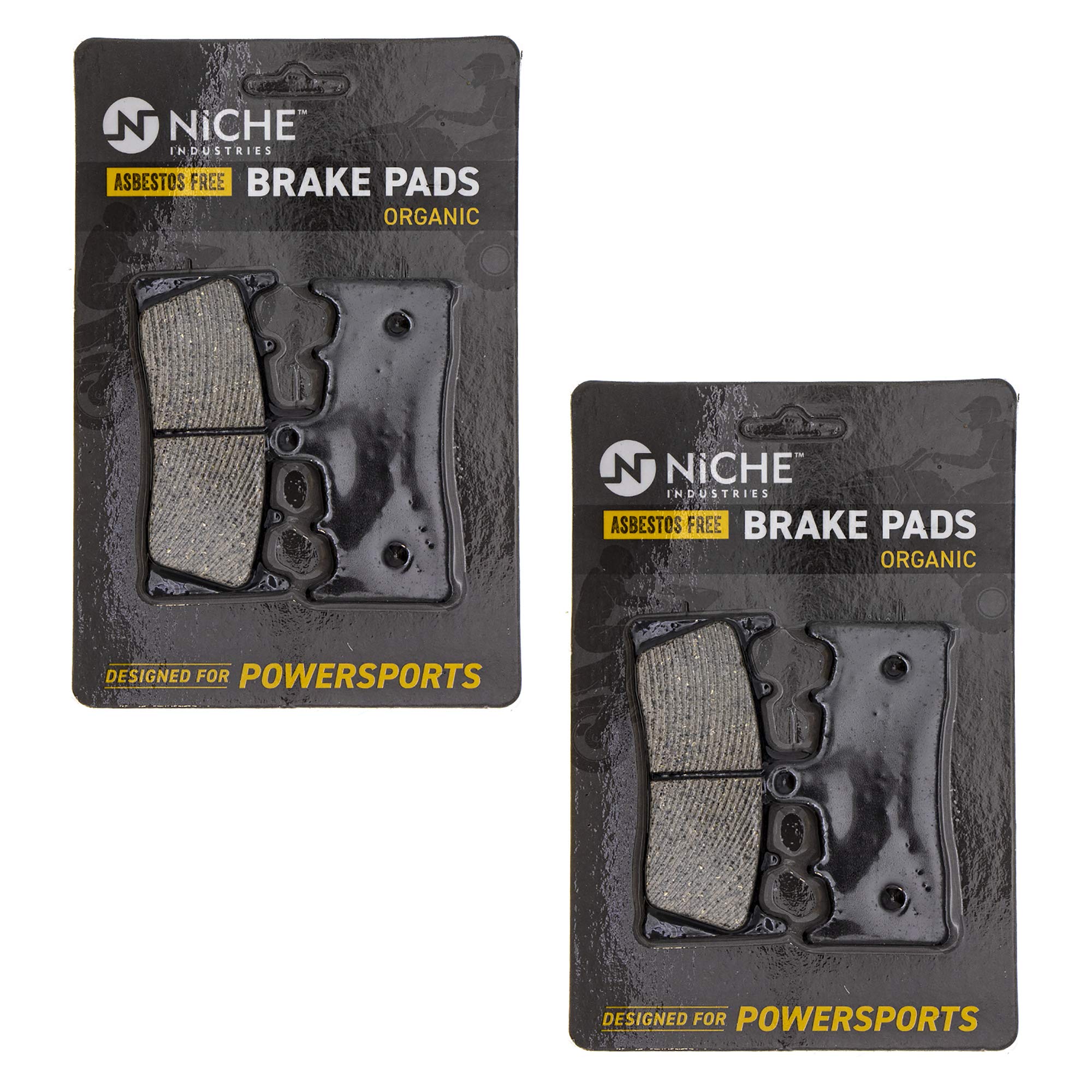 High-Performance Organic Brake Pad Set for Kawasaki Ninja ZX6R ZX12R ZX9R & Suzuki Hayabusa - Front 2 Pack (59302-33860) - Perfect for Street Racing and Daily Commuting