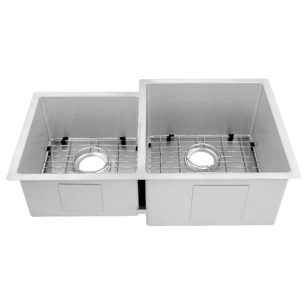 ZLINE Jackson 32-Inch Undermount Double Bowl Stainless Steel Kitchen Sink with Bottom Grid (SRDL 32) - Perfect for Modern Kitchens & Heavy-Duty Cooking