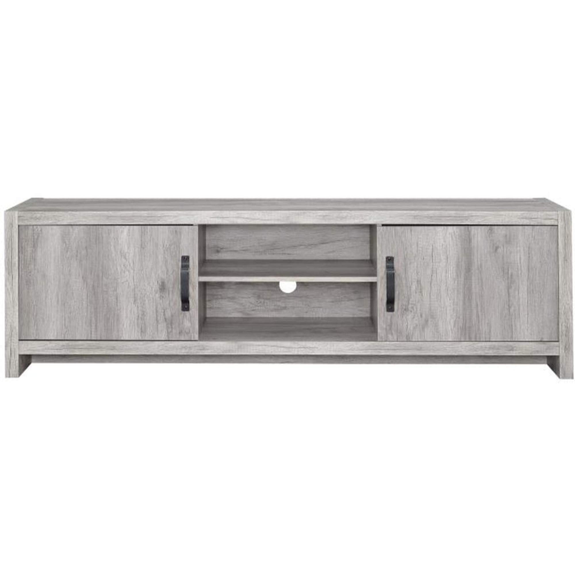 Benjara Marvelous Driftwood TV Console - Gray Wooden Entertainment Center for Living Room, Bedroom & Home Theater | Rustic Modern Furniture with Storage Shelves