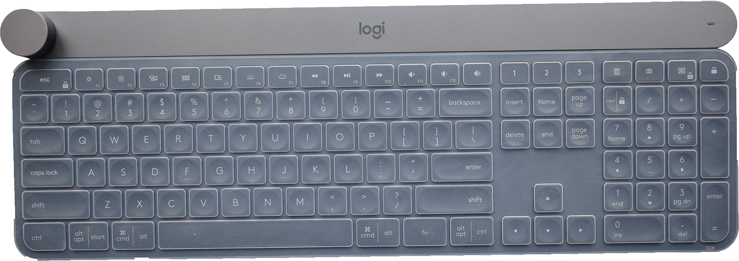 Logitech MX Keys Keyboard Cover - Clear Protective Skin for MX Keys, MX Keys Mac & Craft Wireless Keyboards | Dustproof & Scratch-Resistant | Perfect for Office, Home & Travel Use
