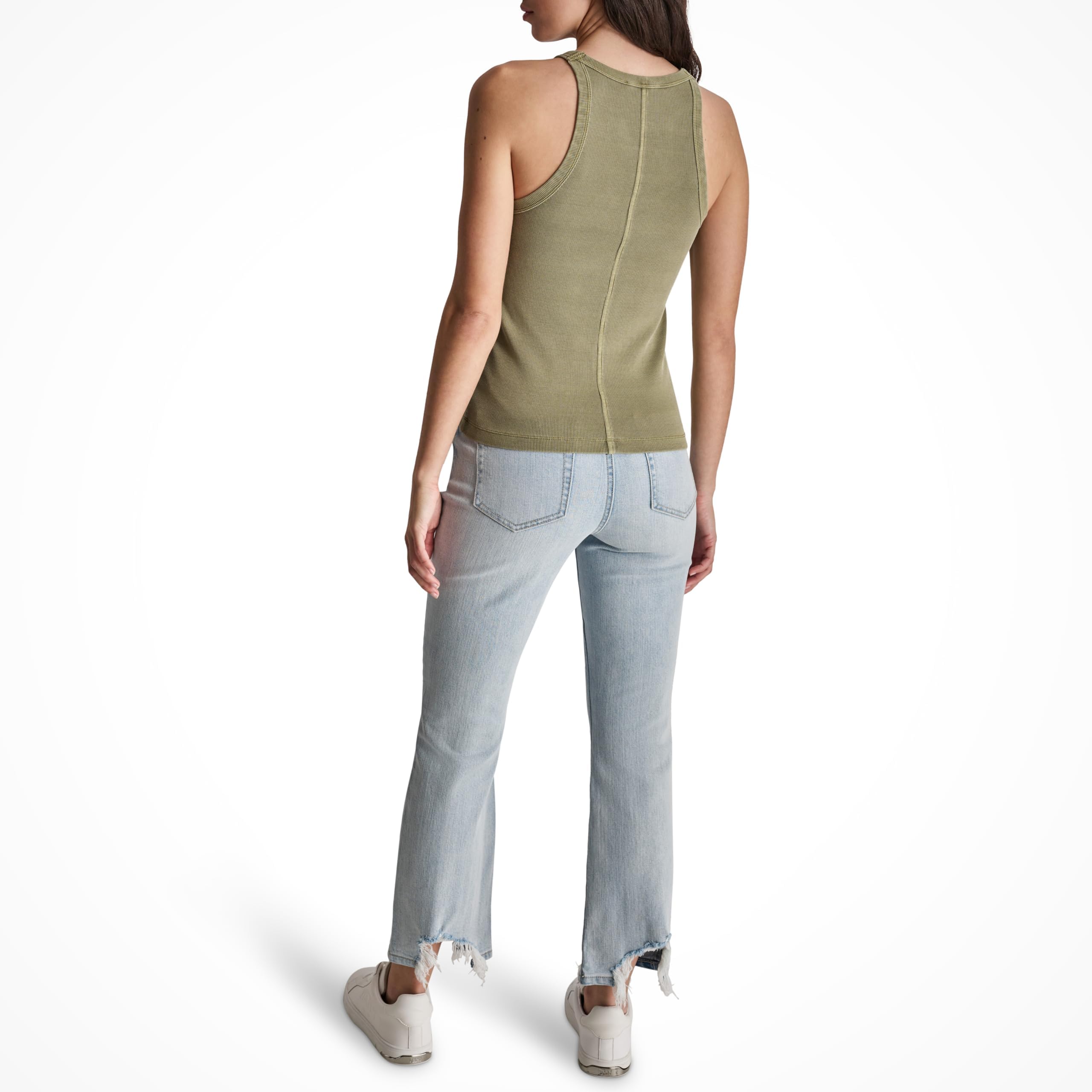 DKNY Women's Sleeveless Soft Casual Summer Blouse - Perfect for Beach Outings, Vacation Wear & Warm Weather Fashion