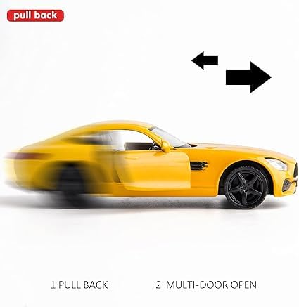 1:36 Scale Die Cast Alloy Mercedes-Benz AMG GTS Model Car - Pull Back Toy Vehicle for Kids Boys Girls - Collectible Gift (Yellow) - Perfect for Playtime, Birthday Presents & Car Enthusiasts