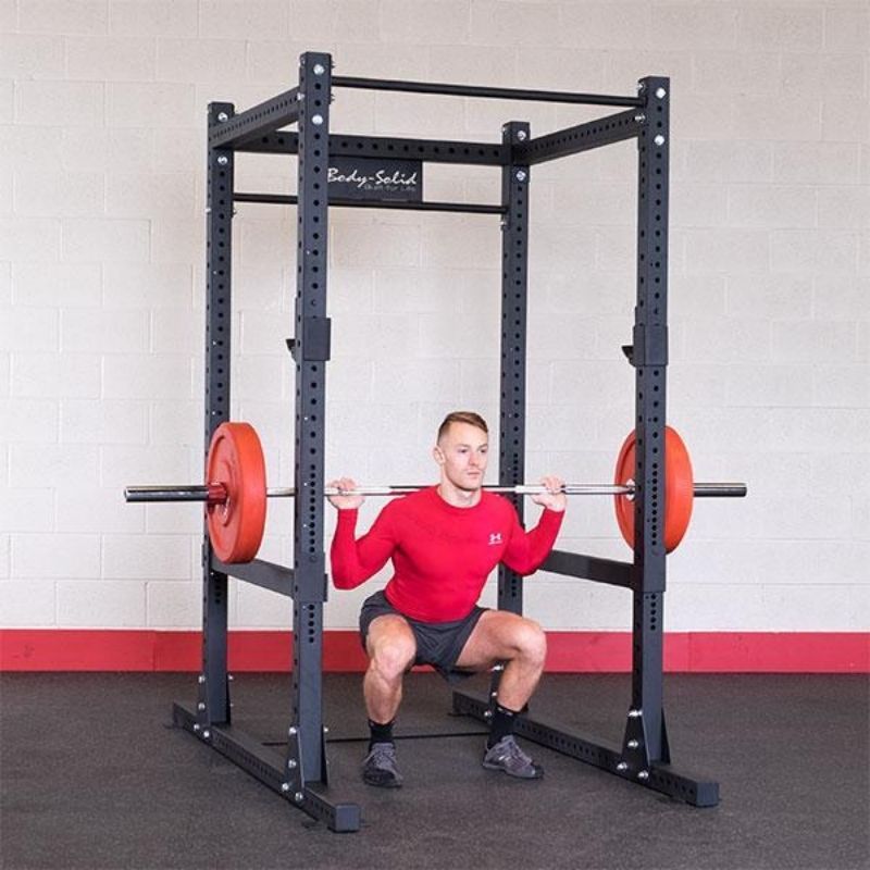 Body Solid Basic Garage Gym Power Rack Package - Heavy Duty Home Workout Equipment for Strength Training | Perfect for Home Gym, Garage Fitness & Weightlifting