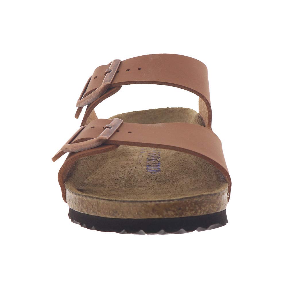 Birkenstock Arizona Birko-Flor Soft Footbed Sandals - Unisex Adult Mules in Brown (UK Men 8 / UK Women 9) - Comfortable Slip-On Shoes for Casual Wear, Beach & Summer Outfits