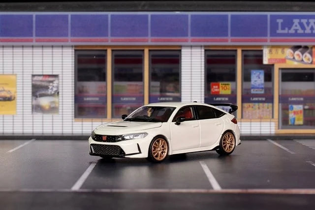MotorHelix 1:64 Scale Diecast Honda Civic Type R (FL5) Championship White Model Car - Perfect for Collectors, Display & Racing Enthusiasts