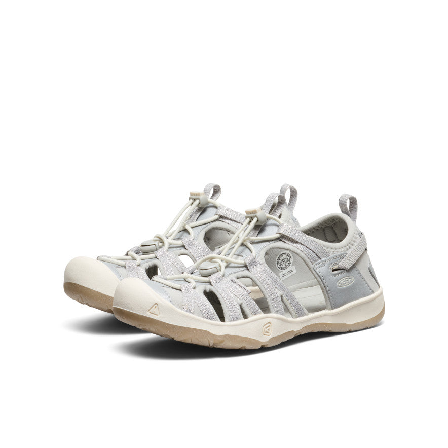 Big Kids' Moxie Sandal - Comfortable Silver Sandals for Girls | Perfect for Beach, Pool & Summer Outfits