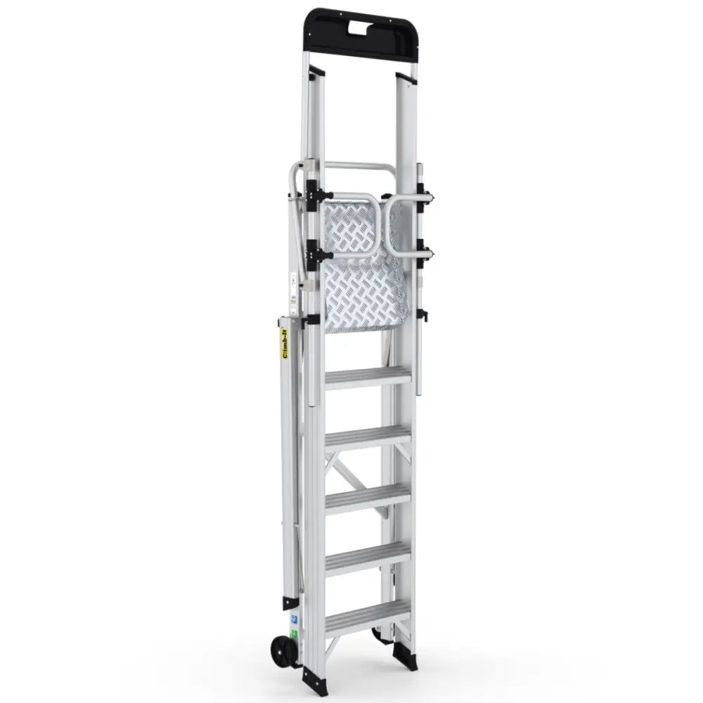 Climb It Large Platform Folding Steps with Safety Gates - Heavy Duty Aluminum Ladder for Kids & Toddlers - Perfect for Playrooms, Bedrooms, and Indoor Play Areas