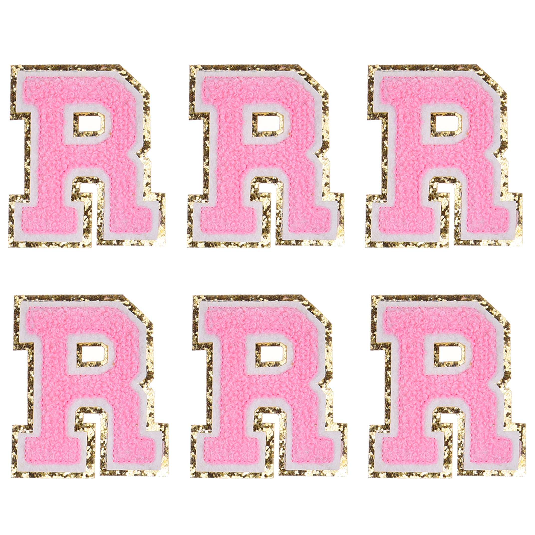 Kare & Kind Iron On Letter Patches - Chenille Embroidered Alphabet R Patch for Clothing, DIY Crafts & Customization - Perfect for Shirts, Jackets, Bags, Hats, Uniforms & Handmade Projects - Washable & Durable Sew On/Iron On Applique