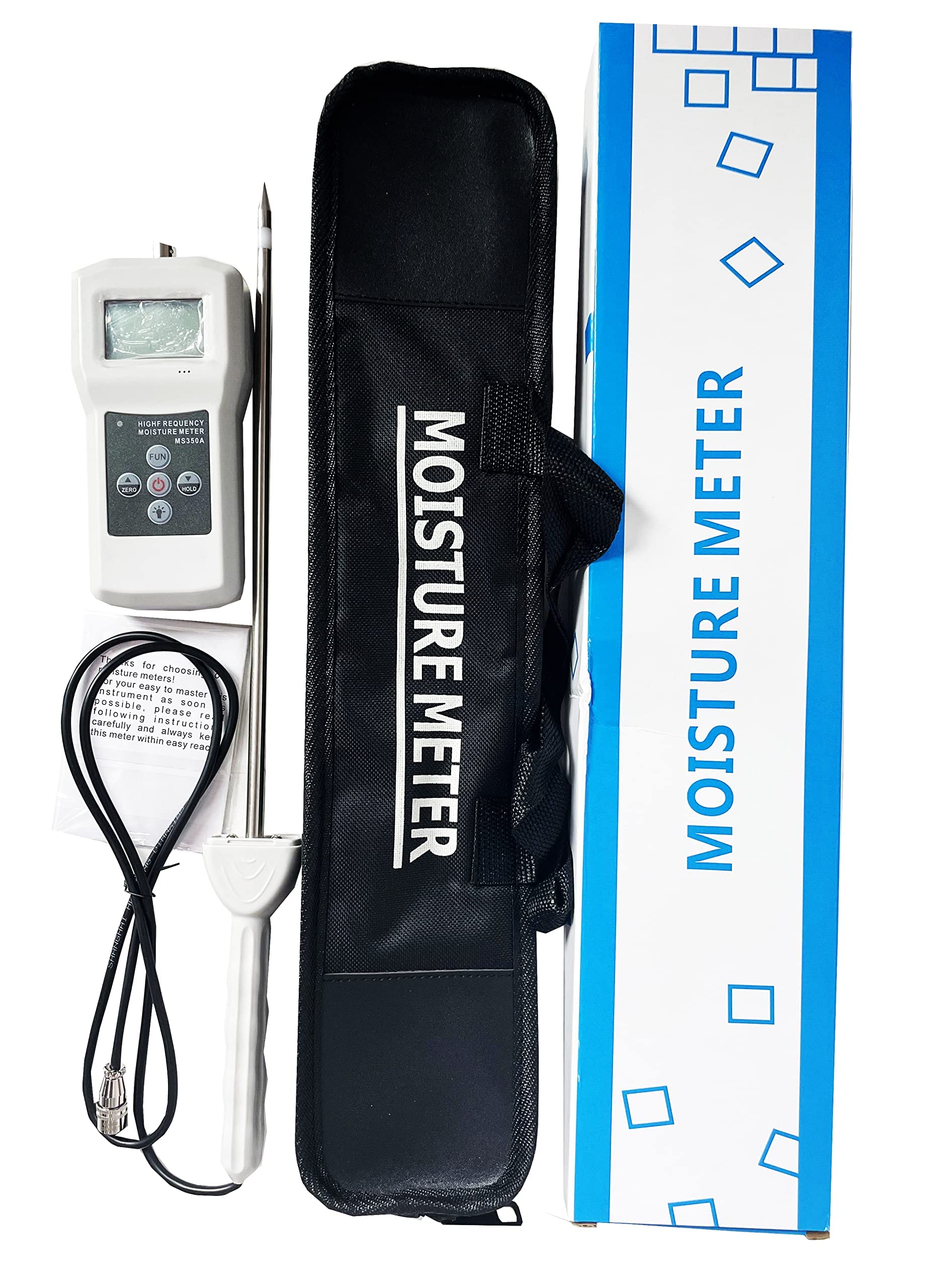 MS350A High Frequency Coal Moisture Meter - Digital Moisture Analyzer for Coal Powder & Sand | Accurate Chemical Raw Material Moisture Content Measurement | Ideal for Mining, Construction & Laboratory Testing