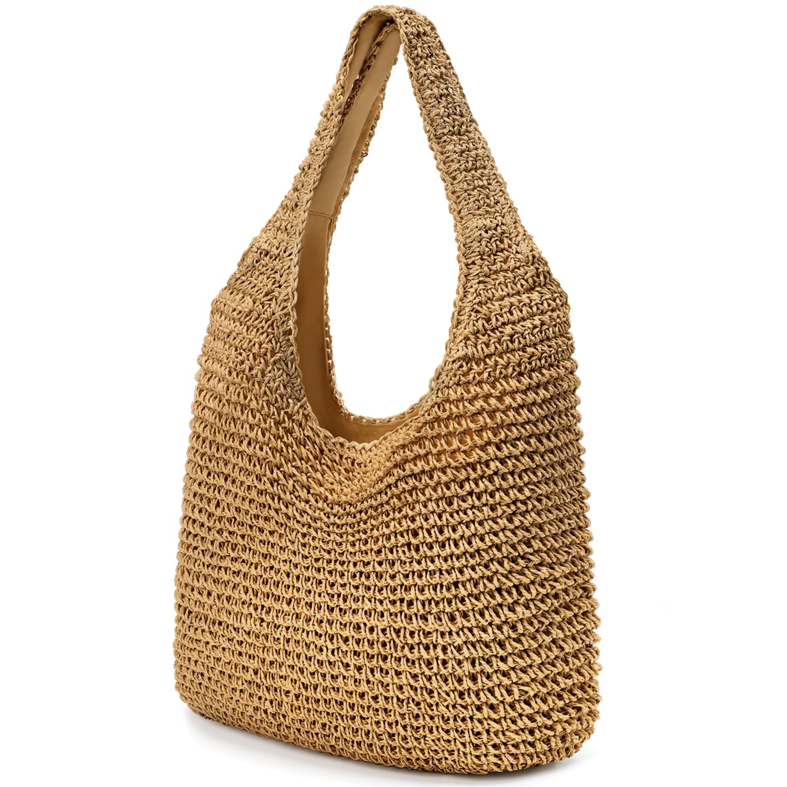 Stylish Straw Beach Tote Bag for Women - Summer Woven Boho Shoulder Handbag - Perfect for Pool Parties, Beach Vacations & Outdoor Picnics