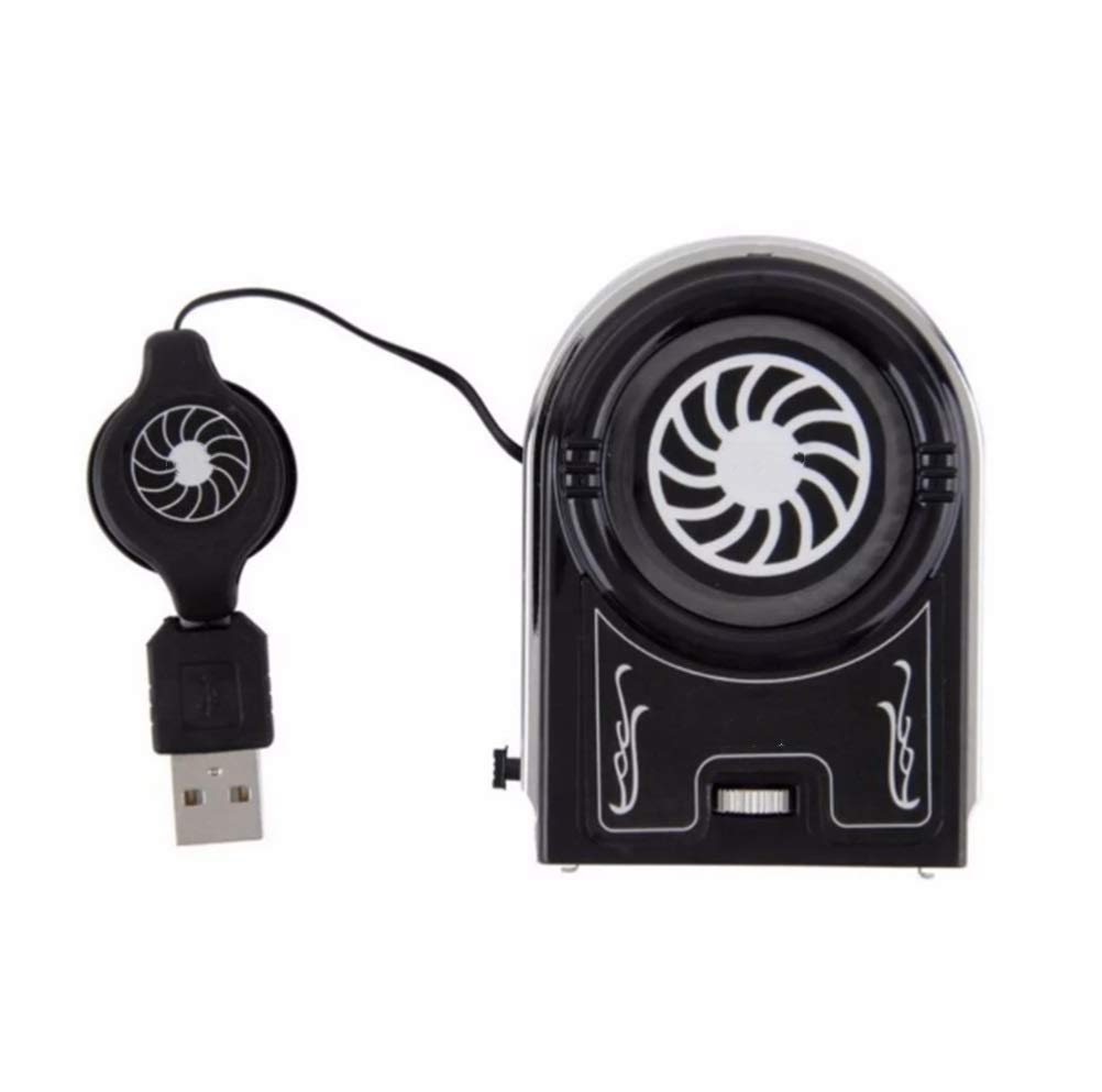 QONBV USB Laptop Cooling Pad with Strong Cool Air Fan - Mini Vacuum Cooler for Notebook & Computer - Perfect for Gaming, Work & Home Office Use
