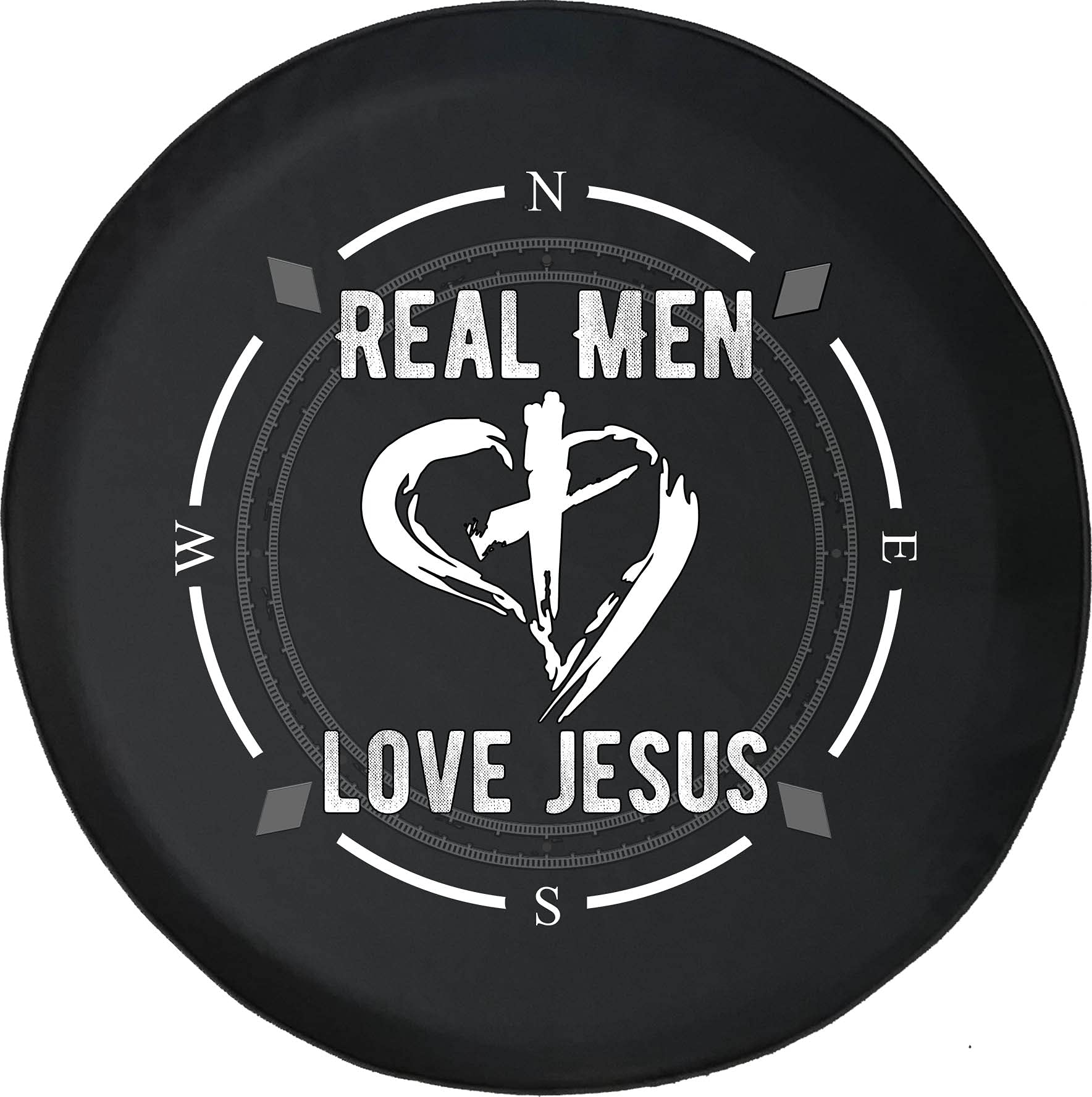 Premium American Unlimited Spare Tire Cover with Compass Design - Durable SUV, Trailer & RV Wheel Cover for Off-Road Adventures | Faith-Inspired Jesus Lover Accessory for Trucks, Jeeps & 4x4 Vehicles | Perfect for Camping, Road Trips & Outdoor Exploration