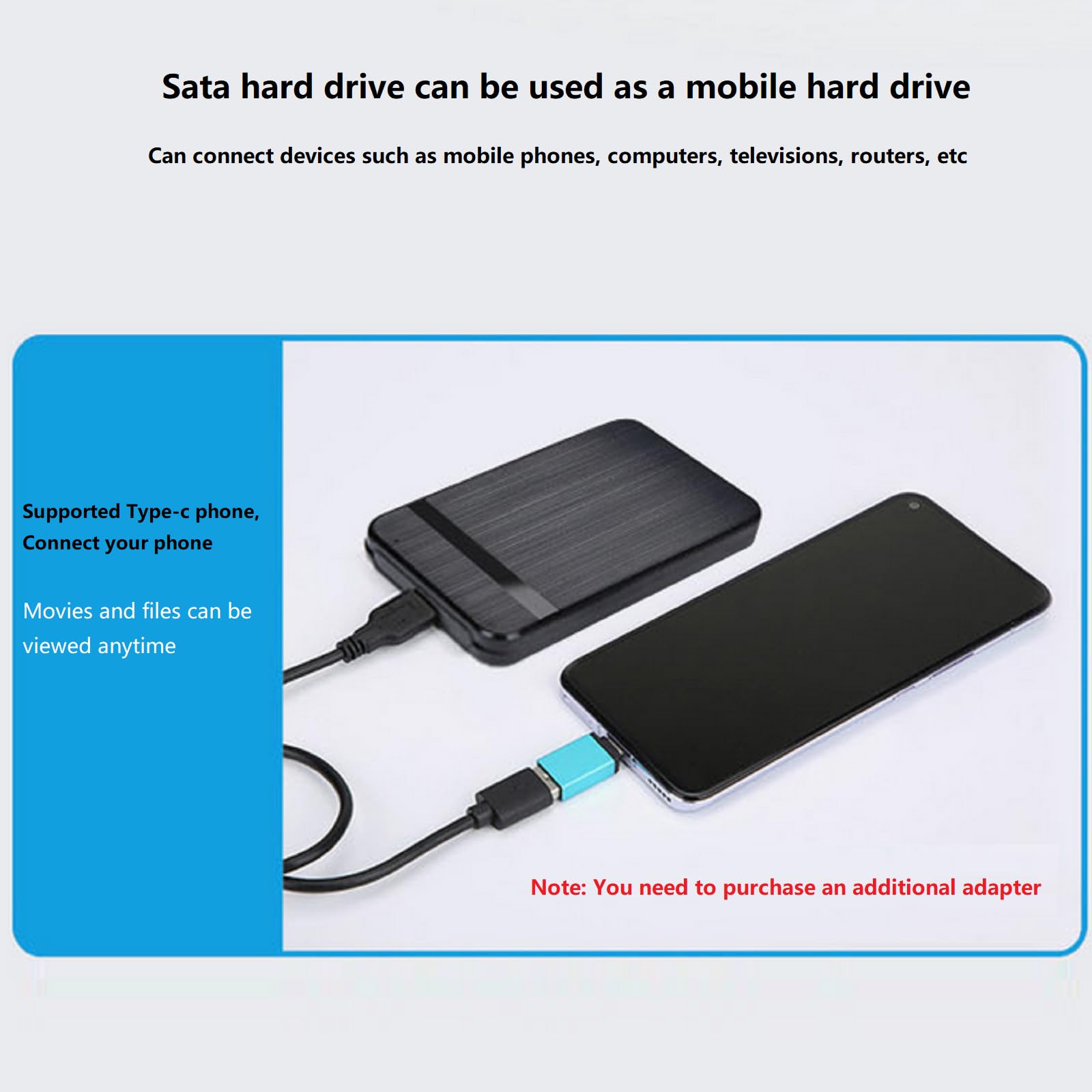 TECKEEN 5000G USB-C SSD SATA External Hard Drive Enclosure - Portable Storage Case for MacBook, PC, Laptop & Gaming - Fast Data Transfer & Backup Solution