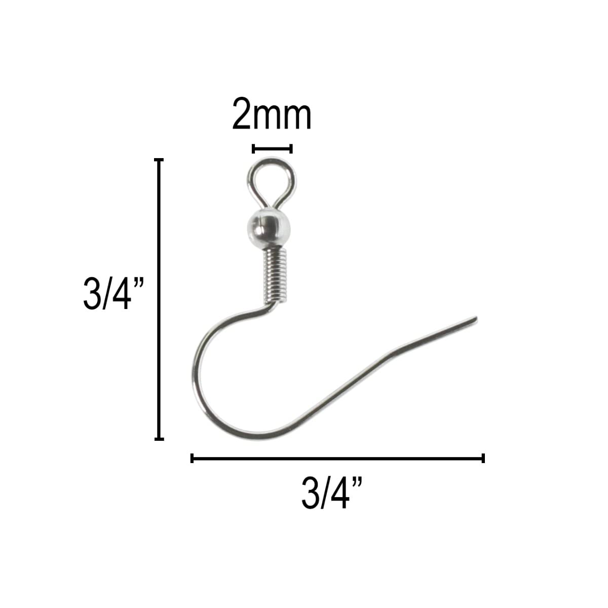 1000 Pack Silver Gunmetal Earring Hooks - Durable Jewelry Findings for DIY Earrings, Necklaces & Crafting Projects - Perfect for Jewelry Making, Repair & Gifts