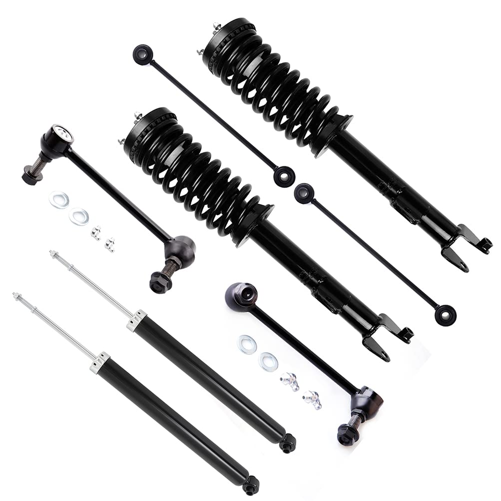 AUTOMUTO Complete Struts Assembly with Shock Absorber & Stabilizer Bar Link Kit - Compatible with Chrysler 300 (2005-2010), Dodge Charger (2006-2010), Dodge Magnum (2005-2008) - 8-Piece Set for Smooth Ride & Enhanced Suspension Performance