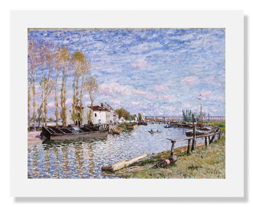Alfred Sisley The Loing at Saint Mammès Painting - Impressionist Artwork for Home & Office Decor - Perfect for Living Rooms, Bedrooms & Galleries