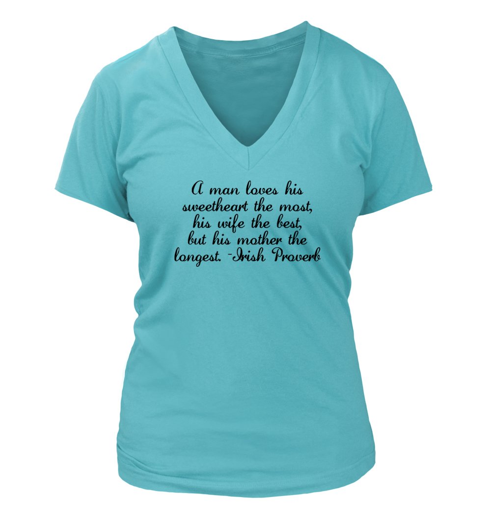 Funny Irish Proverb Women's V-Neck T-Shirt - Humorous Gift for St. Patrick's Day & Irish Pride - Perfect for Casual Wear, Parties, and Gifts