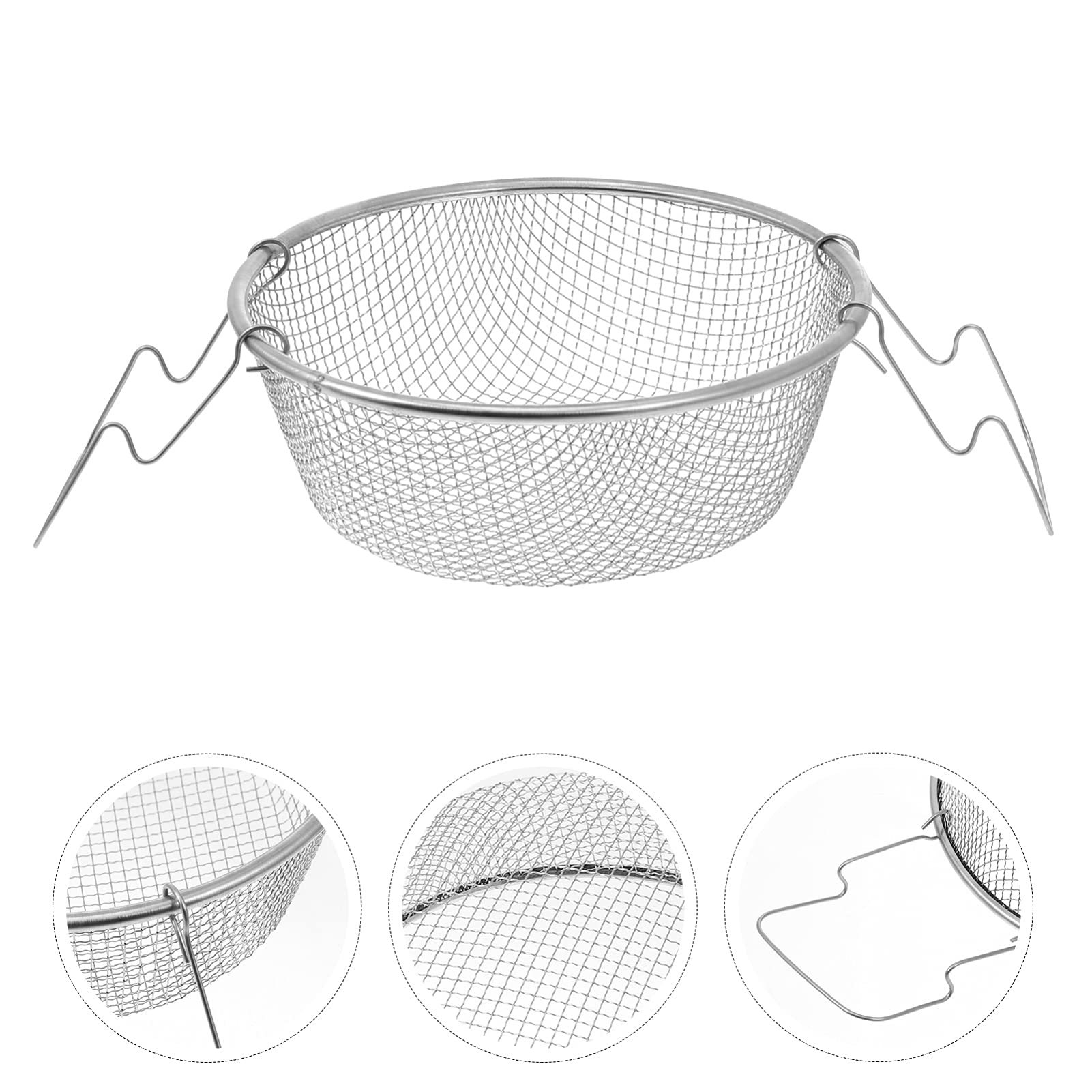 Stainless Steel Frying Basket for Food - 1pc Deep Fry Basket for Turkey, Desserts & Snacks - Perfect for Home Cooking, Restaurants & Outdoor BBQ