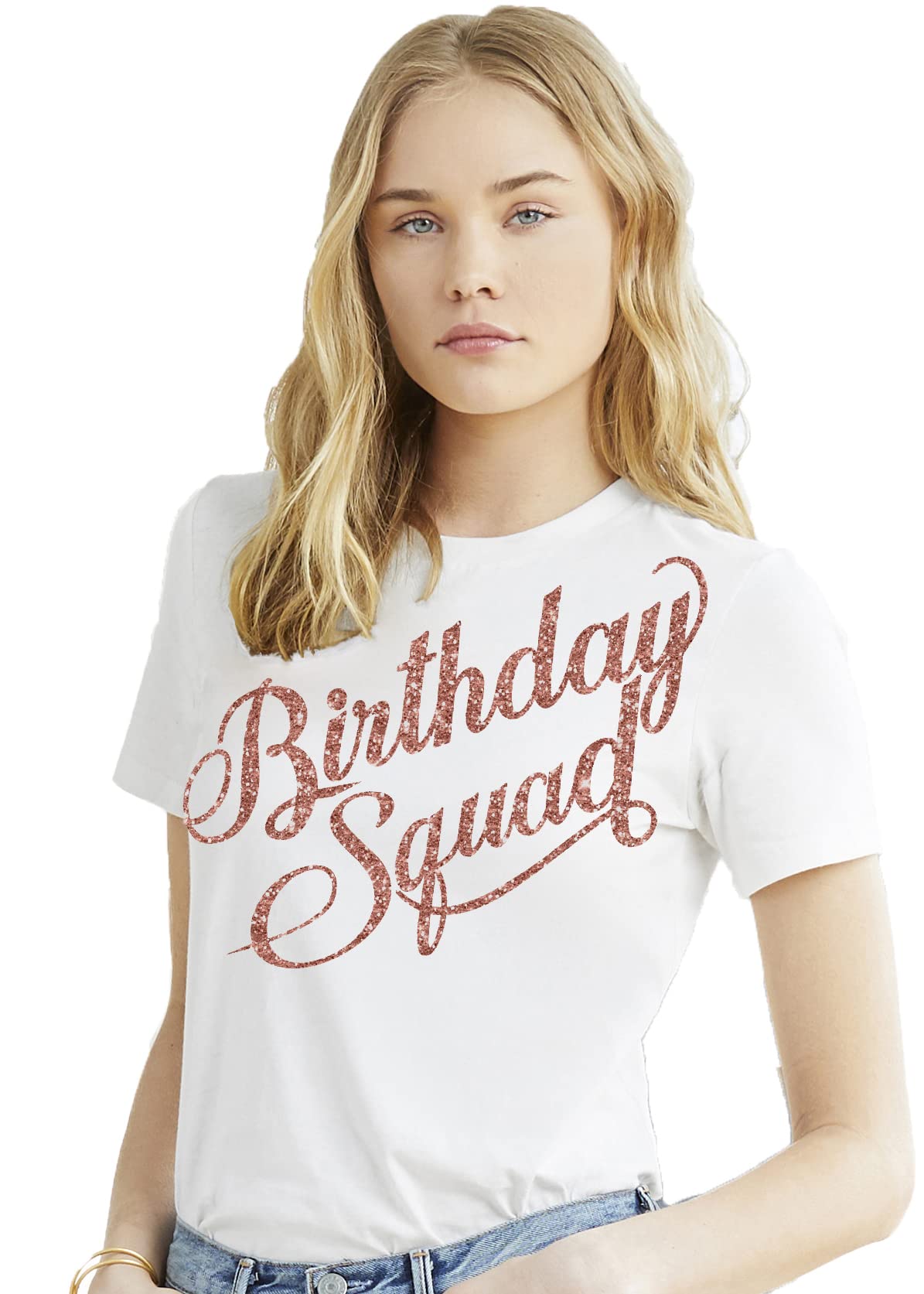 Rhinestone Sash Birthday Shirts for Women & Girls - Sparkling Rose Gold Sequin Party Tops - Perfect for Birthday Celebrations, Bachelorette Parties & Special Occasions