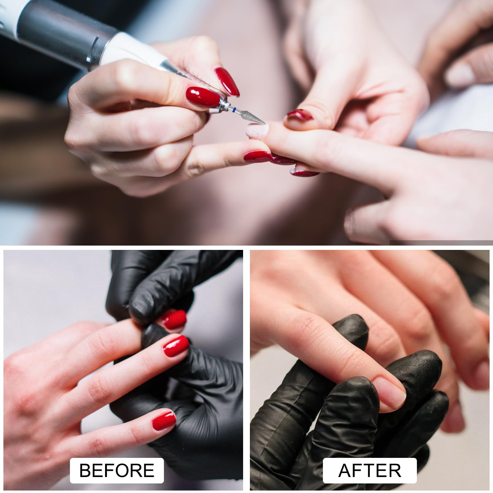 Diamond Safety Bits - Small Tapered Electric Nail Drill File & Cuticle Cleaner Tool for Acrylic Nails | Rotary Nail Drill Machine Accessory | Manicure & Pedicure Polishing (Medium Grit) | Perfect for Salon & Home Nail Care
