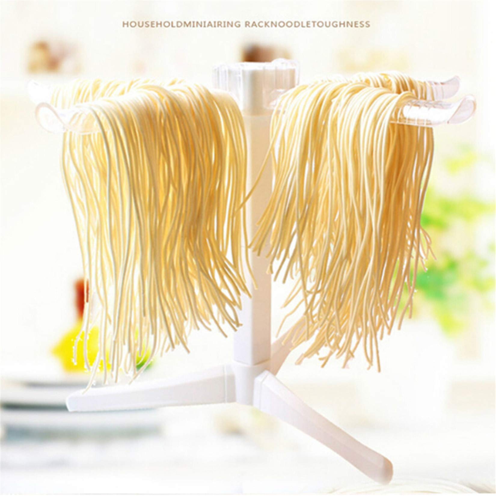 Foldable Pasta Drying Rack - Space-Saving Spaghetti & Noodle Holder for Kitchen Countertop - Perfect for Drying Homemade Pasta, Ramen, and Fettuccine After Cooking