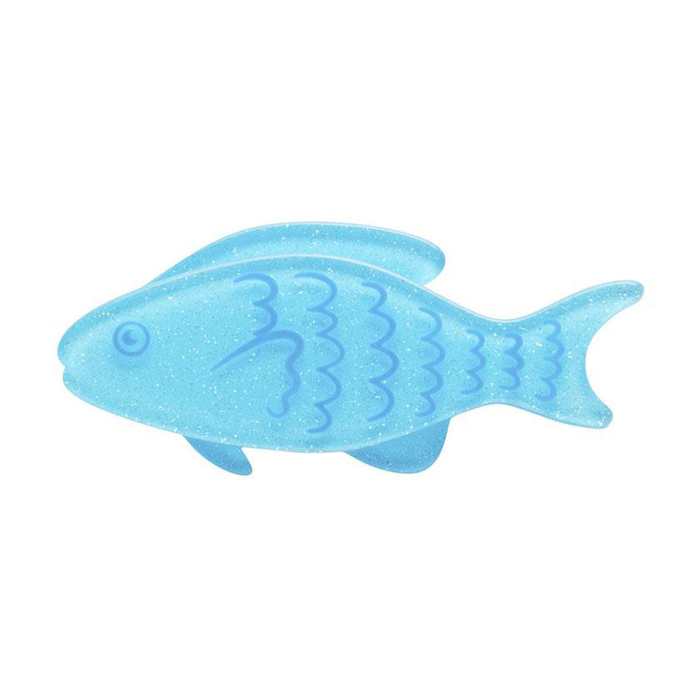 Erstwilder Blue Fish Mini Brooch - Elegant & Simplified Design for Women's Fashion Accessories - Perfect for Casual Wear, Office Attire & Special Occasions