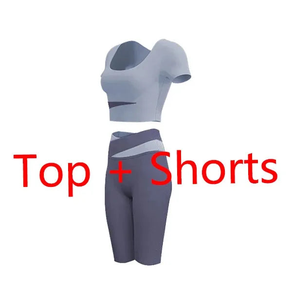 Women's Yoga Set - Sexy Sports Bra & High Waist Leggings 2-Piece Workout Outfit | Gym Clothes for Yoga, Pilates & Fitness Training | Breathable Athletic Sportswear for Women