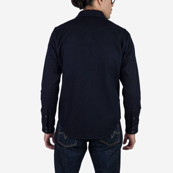 Iron Heart IHSH 368 14oz Double Cloth Western Shirt - Premium Denim Workwear for Men | Durable Indigo Shirt for Cowboy, Ranch & Outdoor Activities