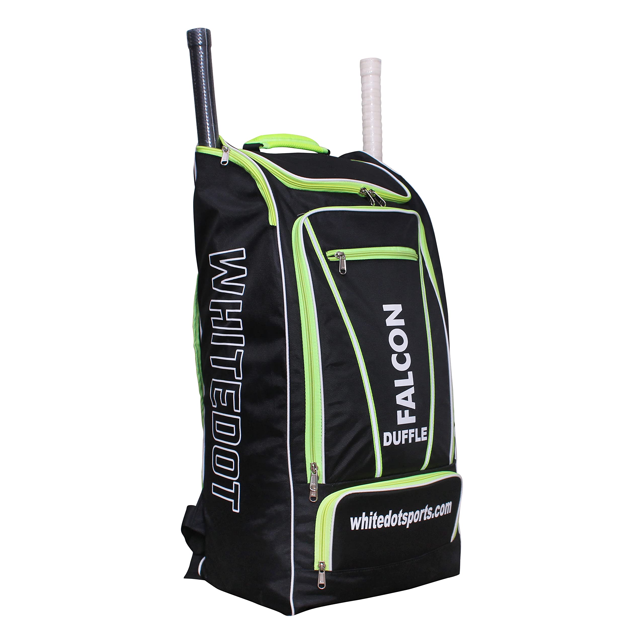 Falcon 1.0 Duffle Backpack Cricket Kit Bag - Large Sports Equipment Storage for Cricket Gear - Perfect for Training, Matches & Travel (Black)