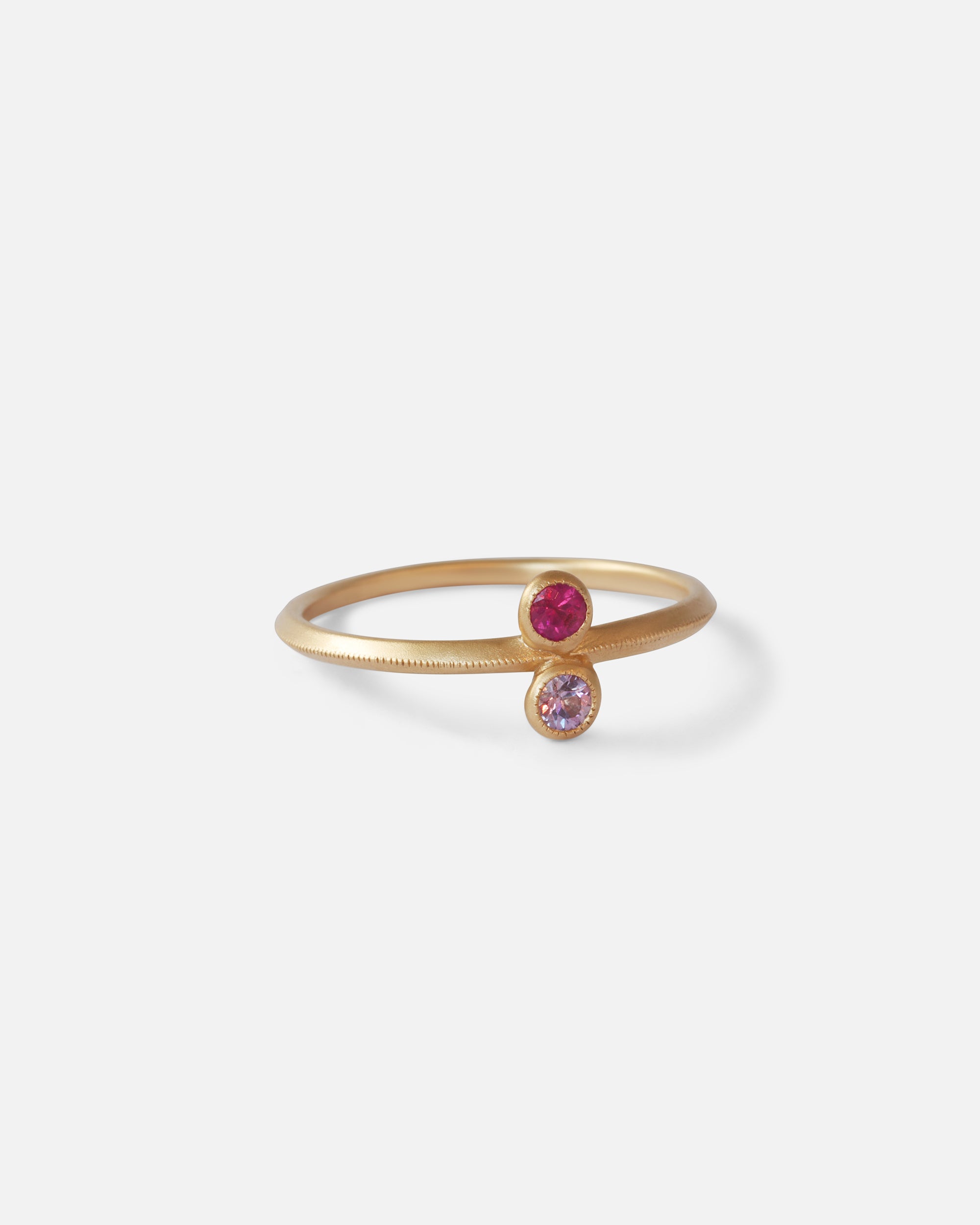 Exquisite Toi et Moi Ring with Genuine Ruby & Pink Sapphire - Vintage Inspired Two Stone Engagement Ring for Women - Perfect for Anniversaries, Proposals & Romantic Occasions