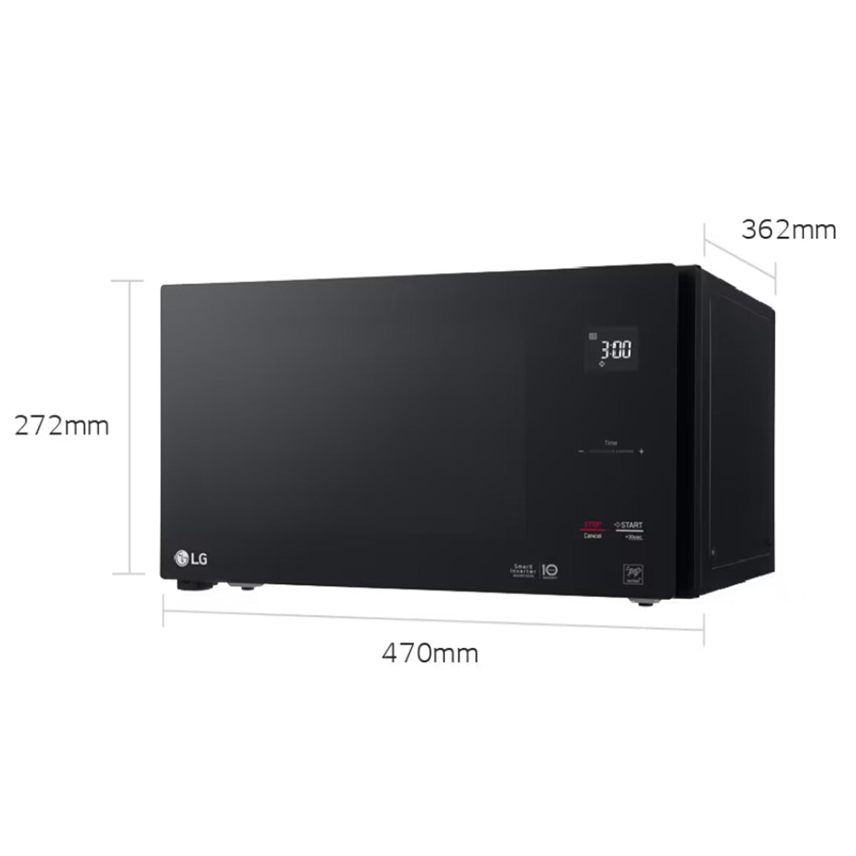 LG 25L NeoChef Smart Inverter 1000W Countertop Microwave Oven MS2596OB - Perfect for Small Kitchens, Dorms & Office Break Rooms