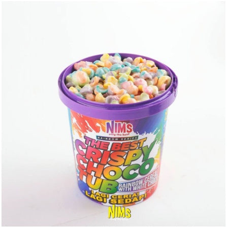 Nims Crispy Choco Tub - 6 Delicious Flavors (Milk, Dark, White Chocolate & More) - Perfect for Gifts, Parties & Snacking