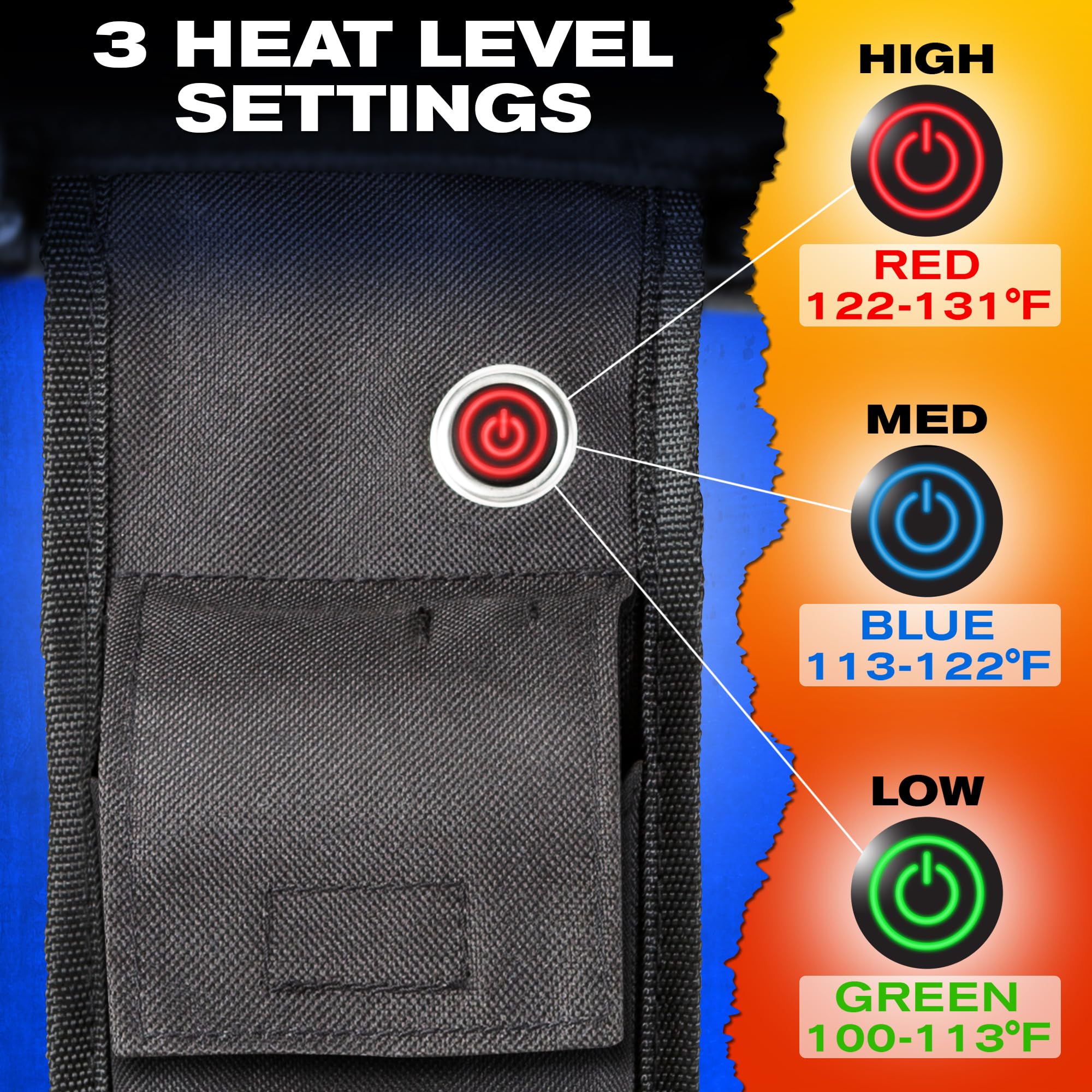Pittman Heated Camping Chair for Adults - Portable Outdoor Heated Folding Chair with Battery Power (Batteries Not Included) - Perfect for Hunting, Fishing, Camping & Backyard Relaxation in Cold Weather